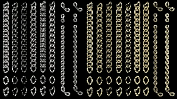 Set of chains — Stock Photo, Image