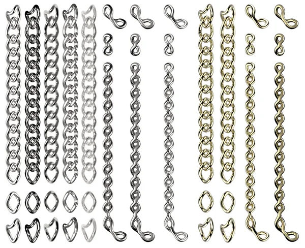 Set of chains — Stock Photo, Image