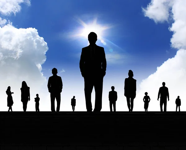 Silhouettes of business — Stock Photo, Image