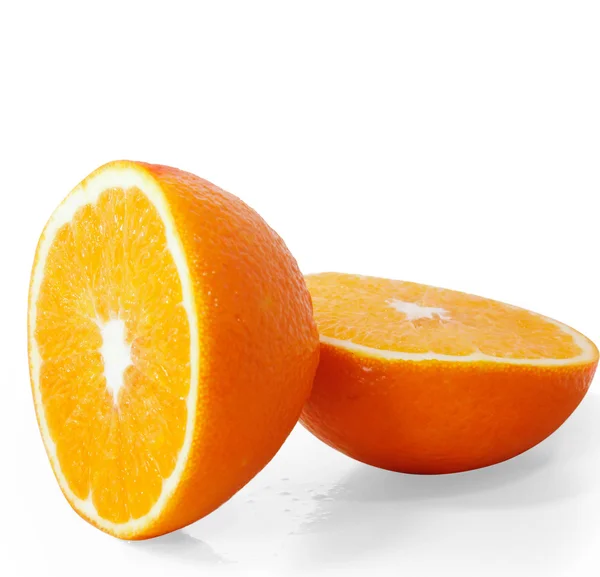 Orange sur fond blanc — Photo