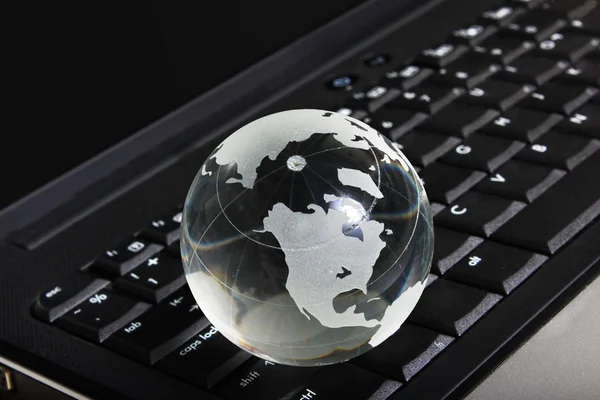 Globe sur clavier — Photo