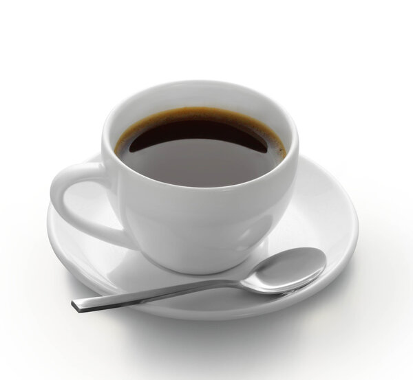 Hot coffee espresso in a cup