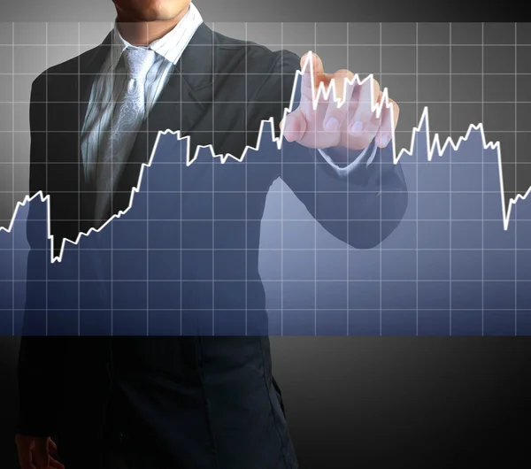 stock image Pointing graph