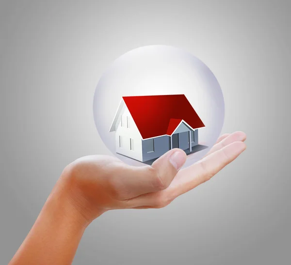 stock image House in human hands