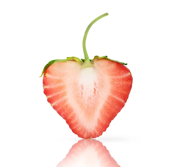 Halbe Erdbeeren — Stockfoto