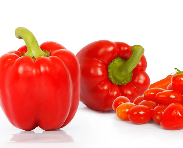 Taze tatlı biber, domates — Stok fotoğraf