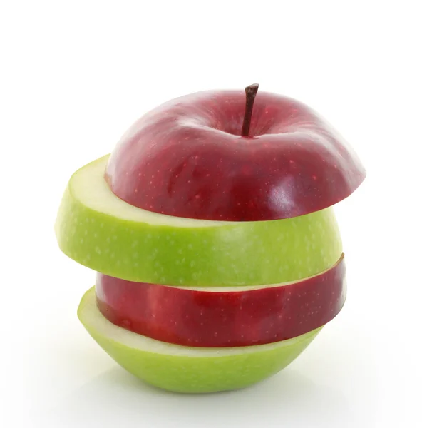 Vruchtenmengsels apple gesneden — Stockfoto