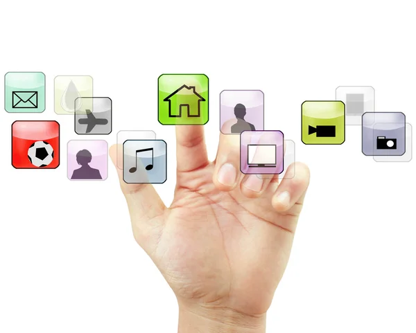 Touch screen interface — Stock Photo, Image