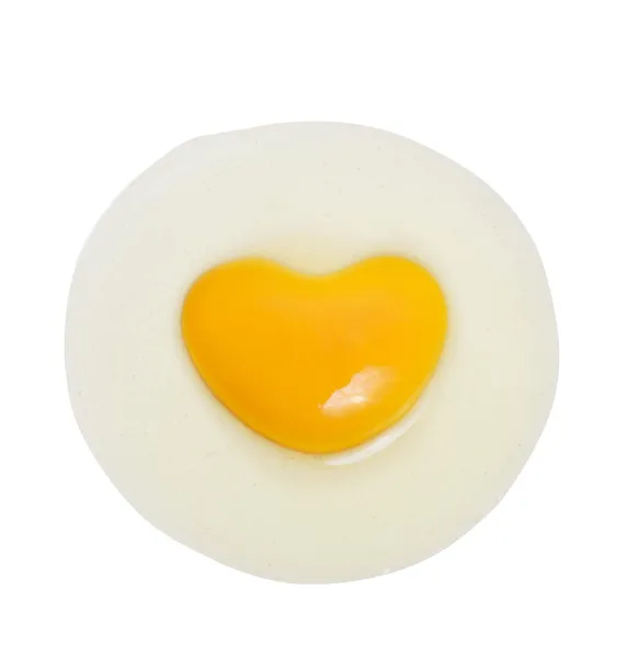 Hjärta, stekt ägg — Stockfoto