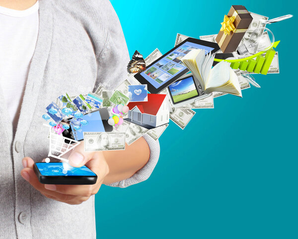 Телефон с сенсорным экраном
