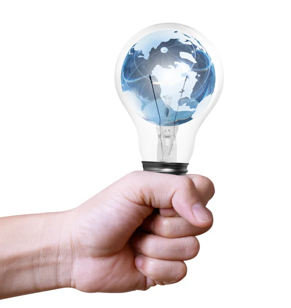 Light bulb in a hand — Stock Photo, Image