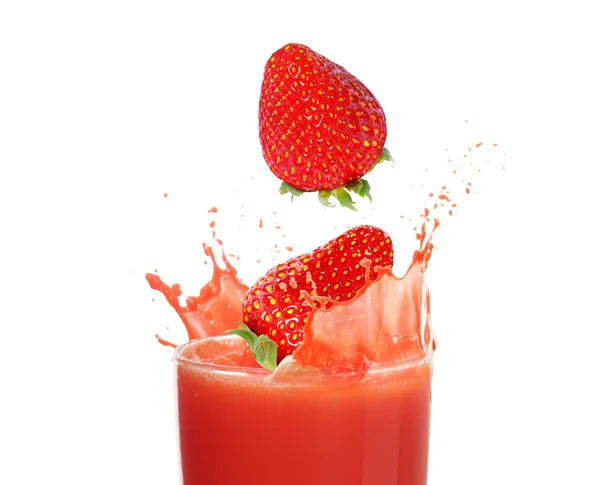 Erdbeersaft — Stockfoto