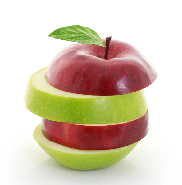 Змішане фруктове яблуко нарізане — стокове фото