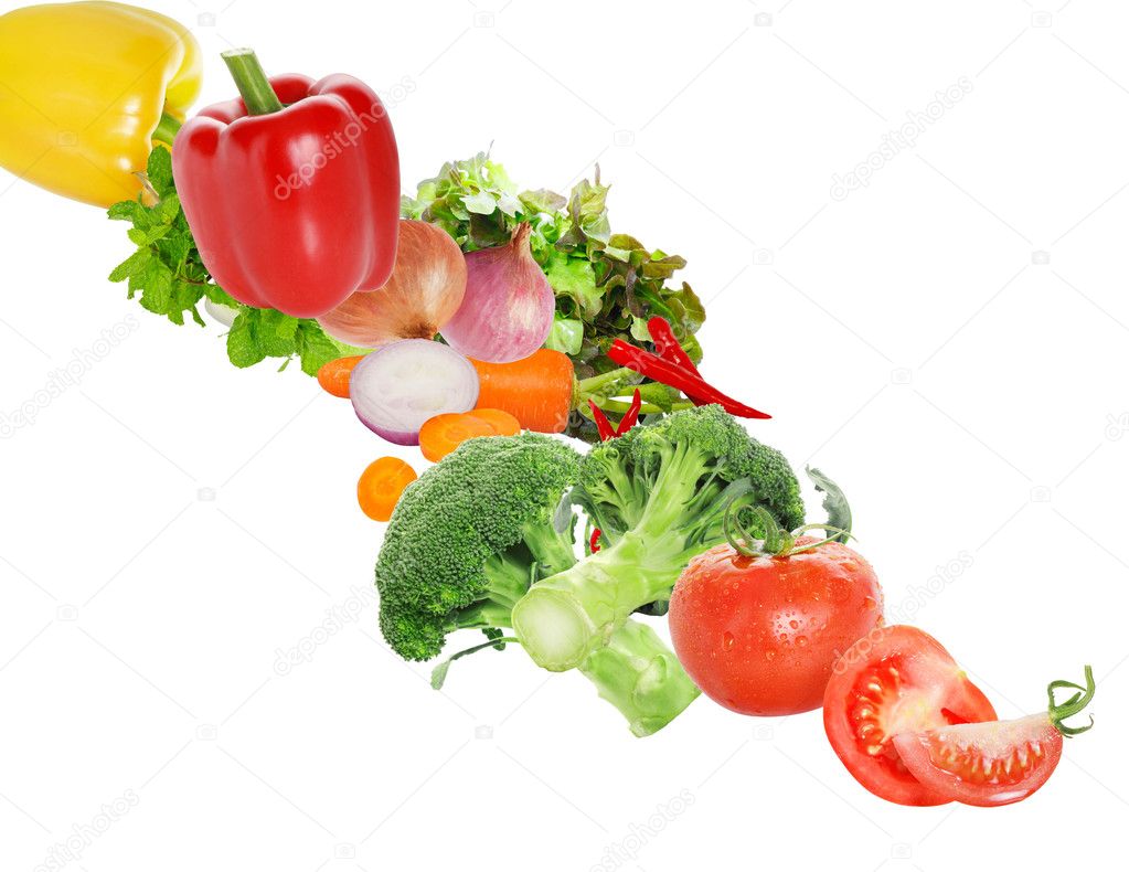 Mixed shape by various vegetables