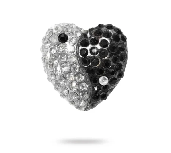 Yin yang hjärtan diamanter — Stockfoto