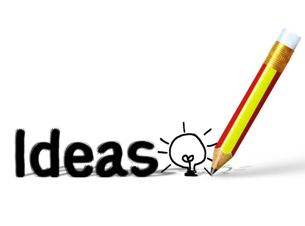Pencil and idea — Stock Photo, Image