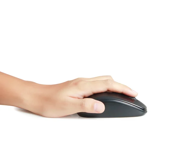 Computer mouse with han — Stock Photo, Image