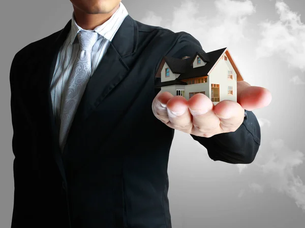 House in human a hands — Stock Photo, Image