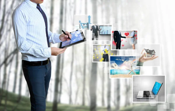 Touch tablett konceptet bilder streaming — Stockfoto