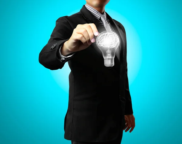 Drawing light bulb — Stock Photo, Image