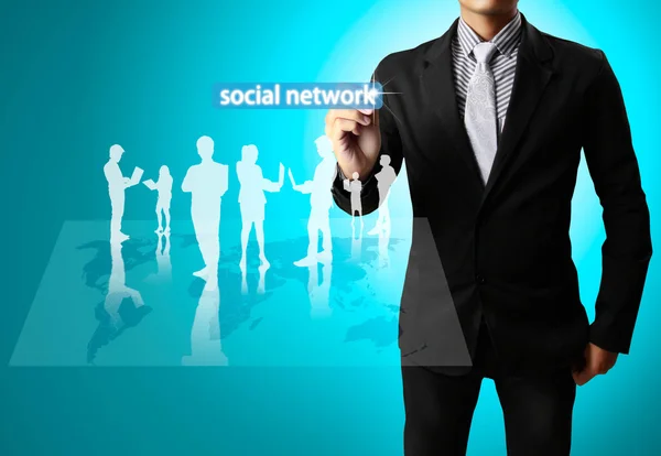 Disegno struttura dei social network — Foto Stock