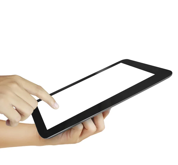 Tablet in hand — Stock Photo, Image