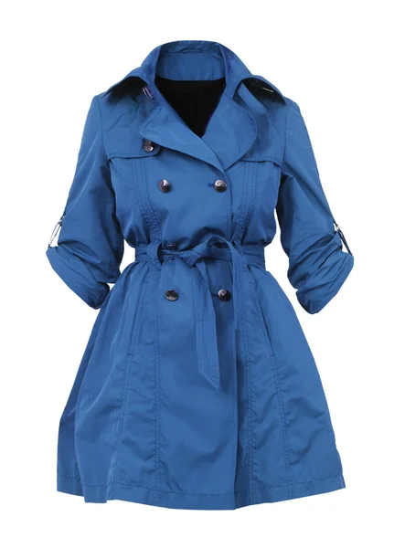 파란색 여자 패션 코트 — 스톡 사진