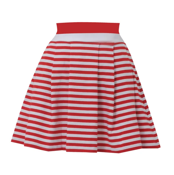 红色条纹的裙子 — 图库照片