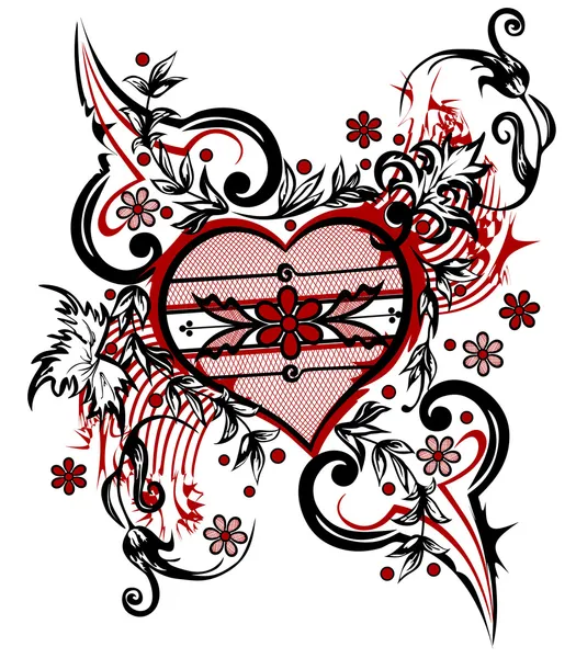Abstrakt ritning hjärta. Alla hjärtans bakgrunden. valentine — Stock vektor
