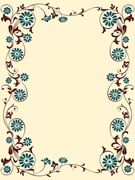 Vektor flores ornamentos. Diseño floral para el marco — Vector de stock