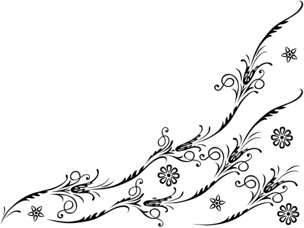 デザイン花と花の装飾のためのベクトル要素 — ストックベクタ