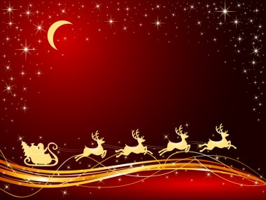 Christmas background with Santa clipart