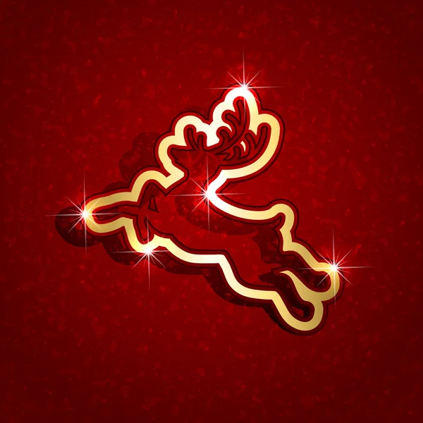 纸圣诞鹿 — 图库矢量图片
