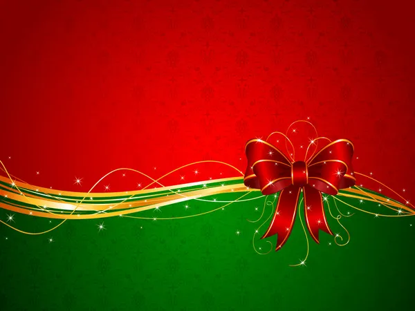 Fond de Noël avec arc — Image vectorielle