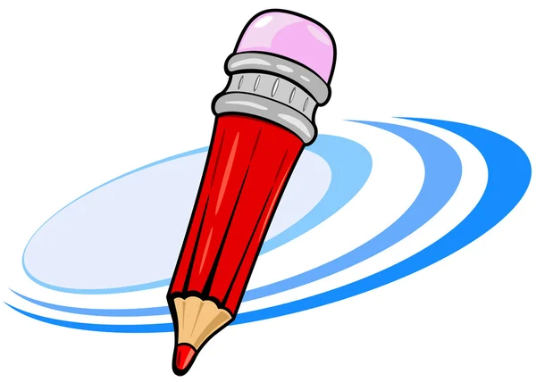 Червоний олівець — стоковий вектор