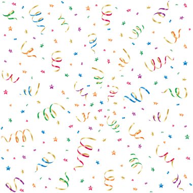 Confetti and streamer clipart