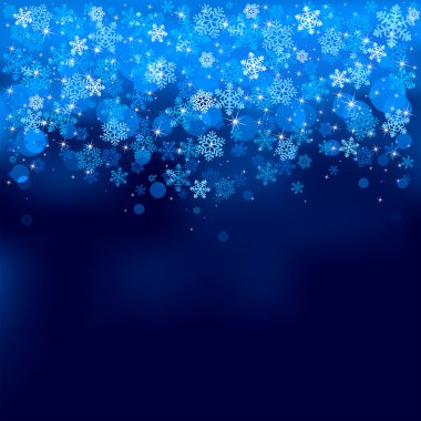 Falling snowflakes clipart