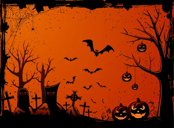 Halloween fond de citrouille — Image vectorielle