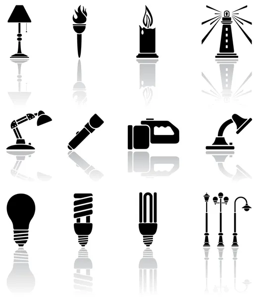 Icônes de lumières — Image vectorielle