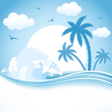 Tropical theme clipart