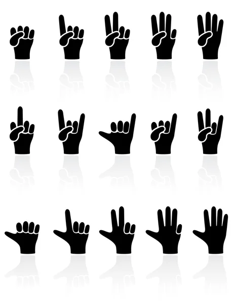 Icônes mains — Image vectorielle