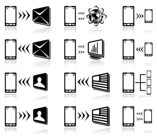 Mobile icons — Stock Vector