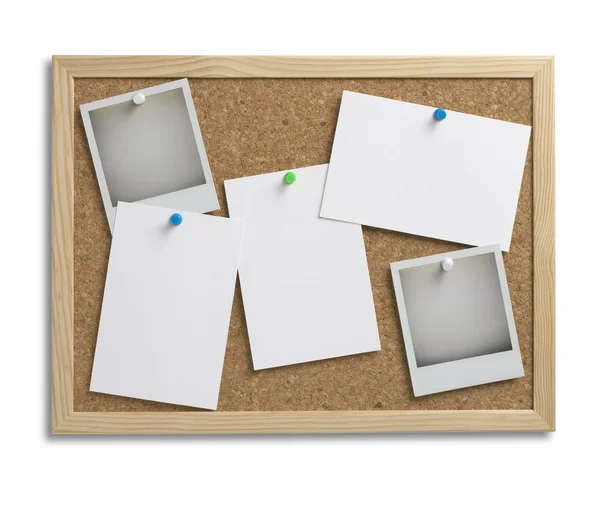 Cork bulletin notice board copy space with clipping path 1 — Stock Photo, Image