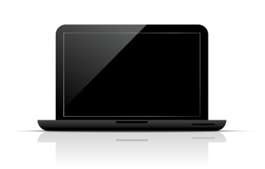 Black laptop clipart