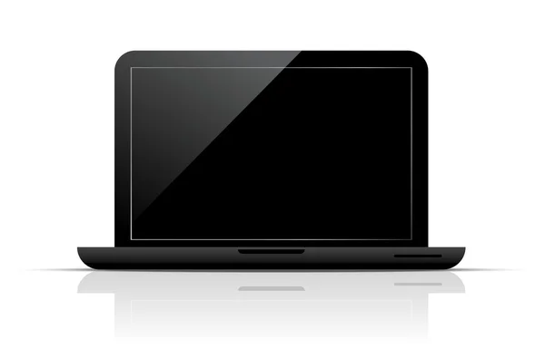 Schwarzer Laptop — Stockvektor