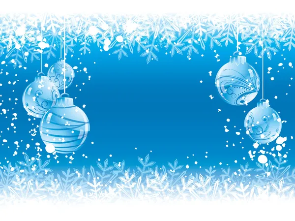 Noël fond bleu — Image vectorielle