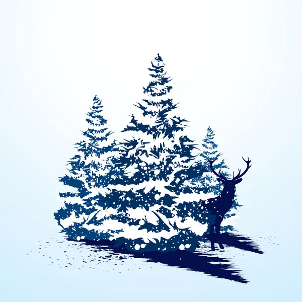 Grunge carte de Noël — Image vectorielle