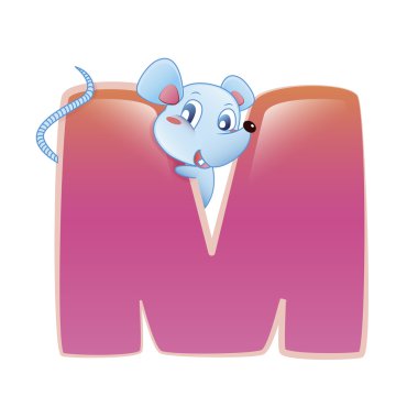 Animal alphabet M clipart