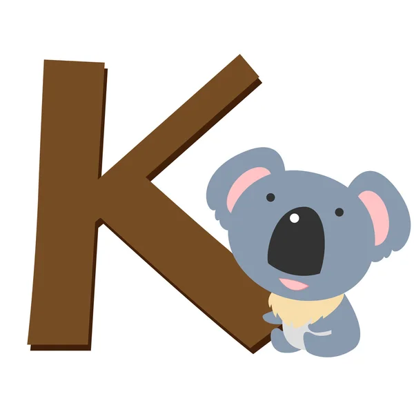 Alphabet animal K — Image vectorielle