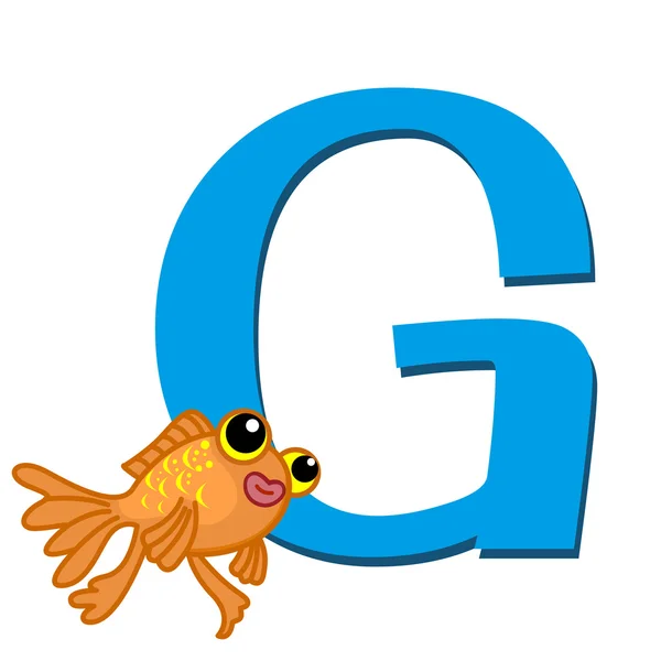 Animal alphabet G — Stock Vector